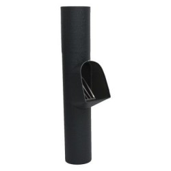 zinken loofafscheider - bladvanger Ø80 mm  - Anthra zink
