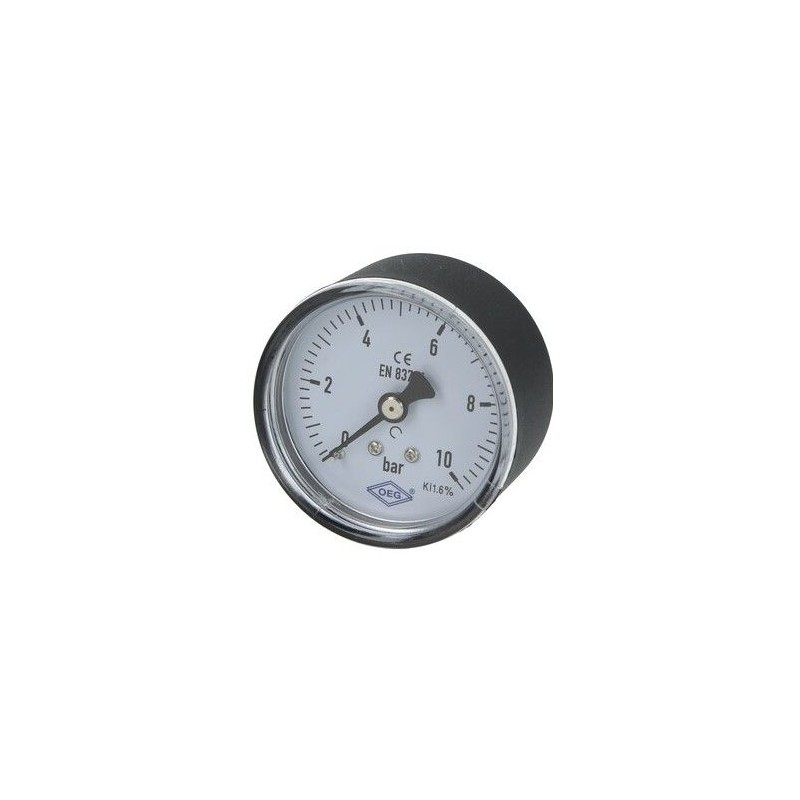 manometer Ø50mm 0-10 bar 1/4 axiaal