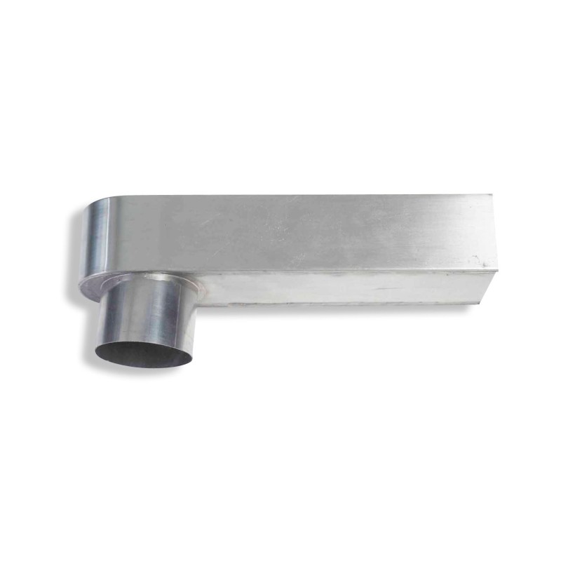 RHEINZINK Stadsuitloop walsblank Ø80mm 60 x 100mm 32cm