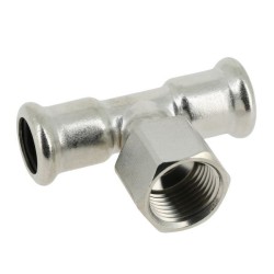 BONFIX M-press RVS-water T-stuk 15 x 1/2" bi.dr. x 15 mm