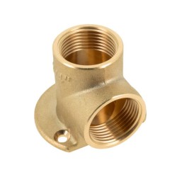 BONFIX Draad messing muurplaat 3/4" bi.dr. x 3/4" bi.dr.