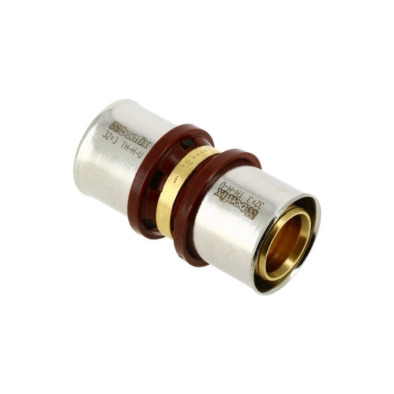 BONFIX Alu-pers rechte koppeling 32 x 32 mm