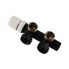 Riko thermostatisch 3/4" onderblok haaks links - mat zwart