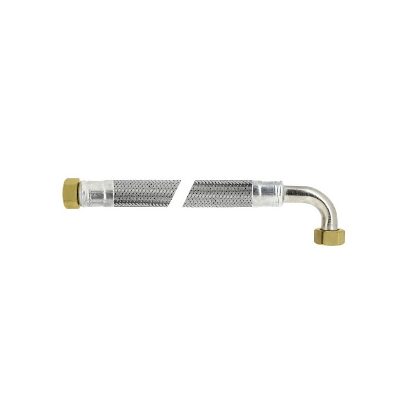 BONFIX DN20 Flexibele RVS aansluitleiding haaks 3/4" x 3/4" - 160 cm.