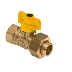 BONFIX Gaskogelkraan Soldeer messing 1/2" bi. x koppeling 15 mm