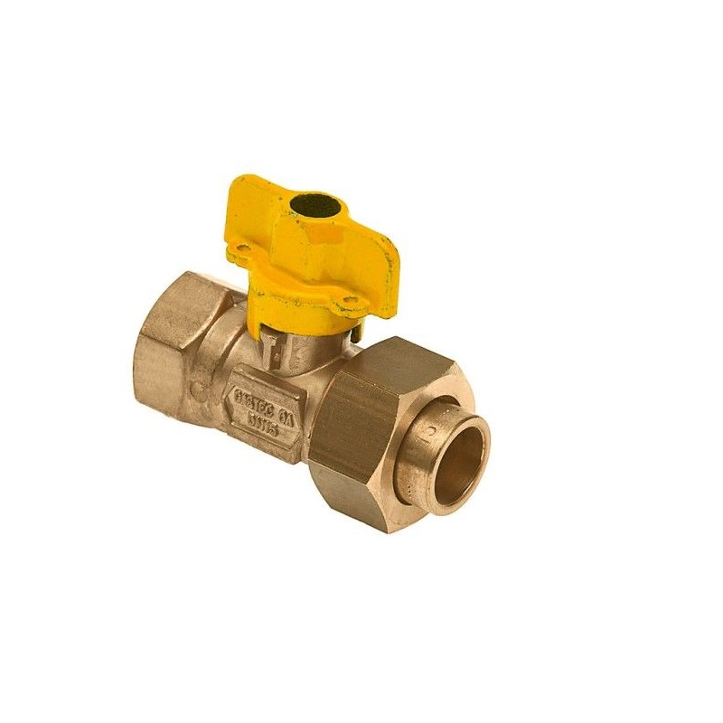 BONFIX Gaskogelkraan Soldeer messing 1/2" bi. x koppeling 15 mm
