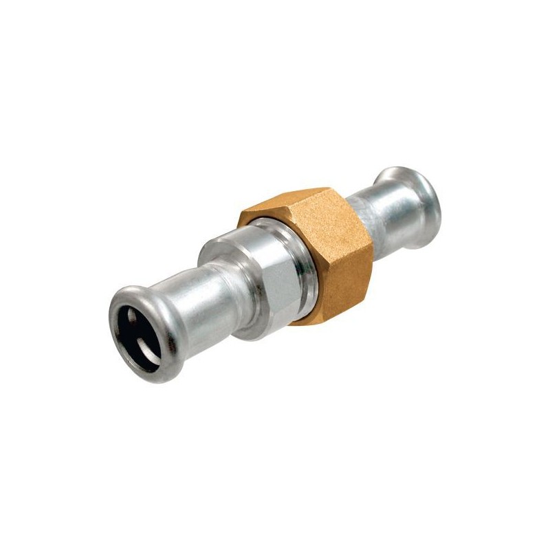 BONFIX M-press RVS-water 3-delige koppeling vlak 18 x 3/4" x 18 mm