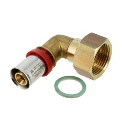 BONFIX Alu-pers 2-delige kniekoppeling vl. dichting 3/4" bi. x 16 mm