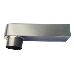 RHEINZINK Stadsuitloop prePATINA graphite-grey Ø80mm 60 x 80mm 32cm
