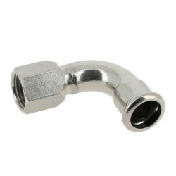 BONFIX M-press RVS-water bocht 90° 1 1/4" bi.dr. x 35 mm
