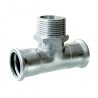 BONFIX M-press RVS-water T-stuk 28 x 1" bu.dr. x 28 mm