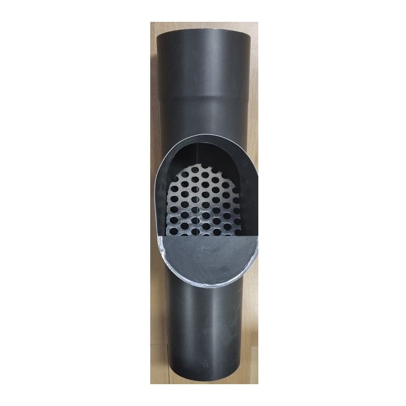 zinken loofafscheider - bladvanger Ø100 mm  -  Anthra zink