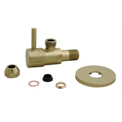 Minimal hoekstopkraan 3/8" x 3/8" of knel 10 mm geborsteld messing