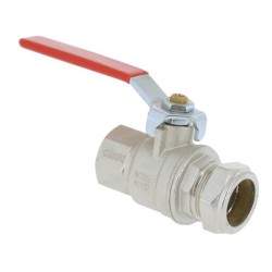 BONFIX Kogelkraan 3/4" binnendraad x 22 mm knel - rode hendel