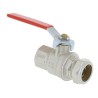 BONFIX Kogelkraan 3/4" binnendraad x 22 mm knel - rode hendel
