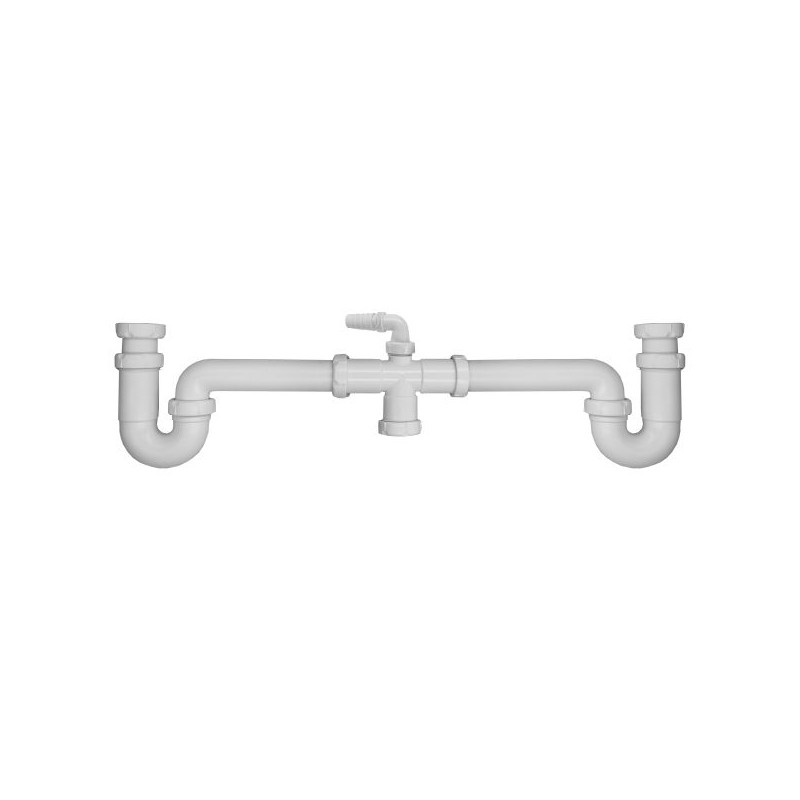 BONFIX Buissifon 2 x 6/4" x 40 mm + vaatwasmachine aansluiting
