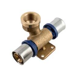 BONFIX Alu-pers muurplaat recht 20 x 1/2" bi.dr. x 20 mm
