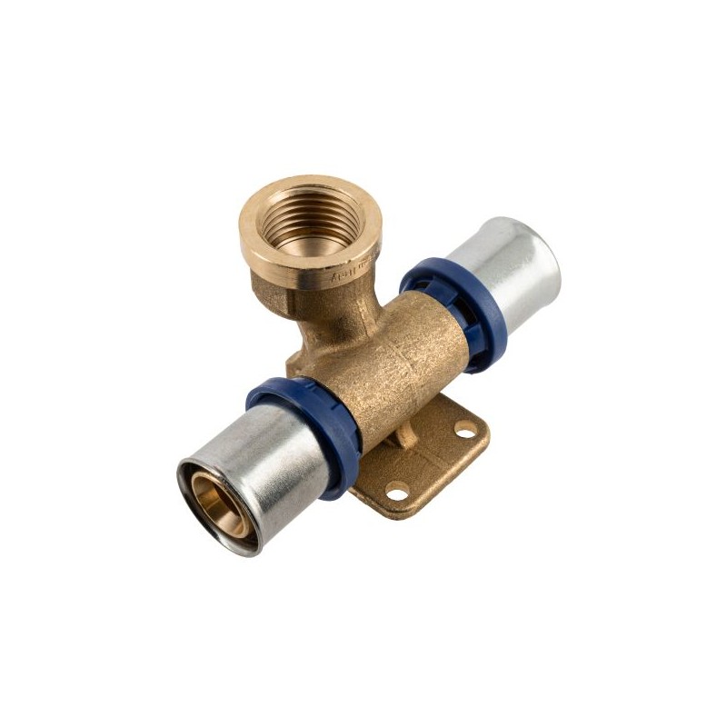 BONFIX Alu-pers muurplaat recht 20 x 1/2" bi.dr. x 20 mm