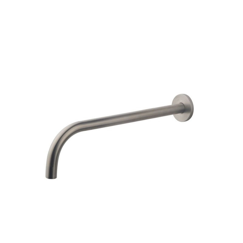 Slim 18mm uitloop rond 30cm 1/2" geborsteld staal