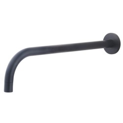 Slim 18mm uitloop rond 30cm 1/2'' mat zwart