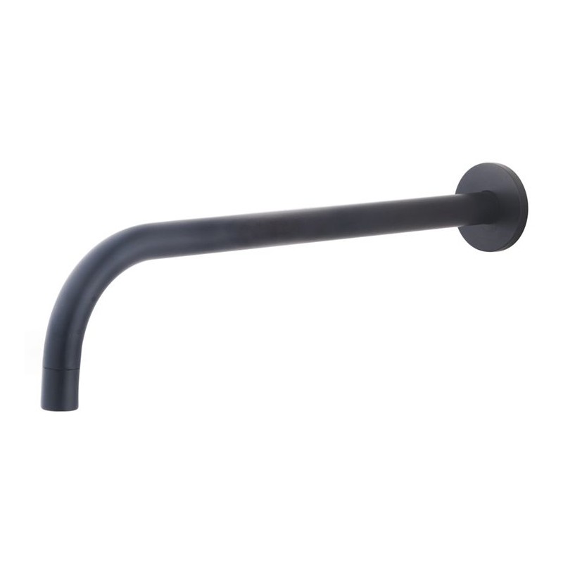 Slim 18mm uitloop rond 30cm 1/2'' mat zwart