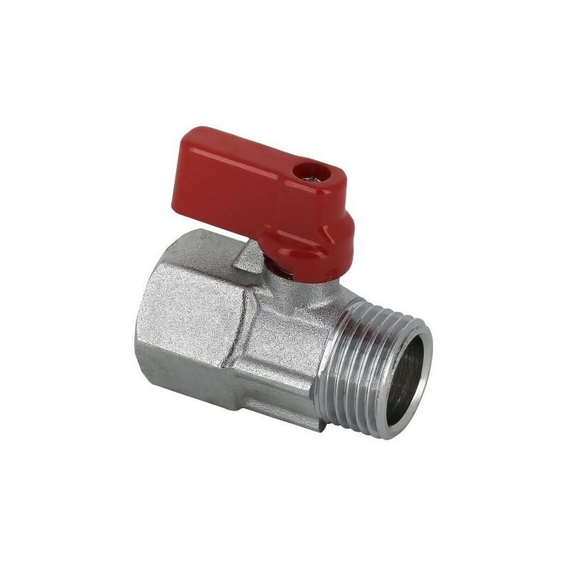 BONFIX Minikogelkraan vertind 1/2" bi. x bu. (rode knop)