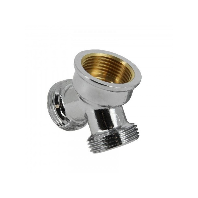 BONFIX Draad messing Y-stuk 3/4" bu x bi x bu verchroomd