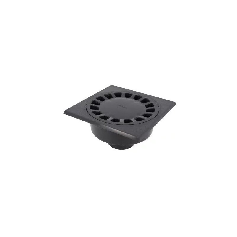 Nicoll Vloerput 300 x 300 mm onderuitlaat 110 mm donkergrijs