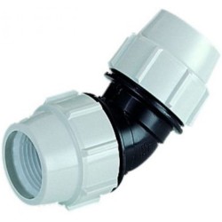 PE knelkoppeling knie 45° 63 mm