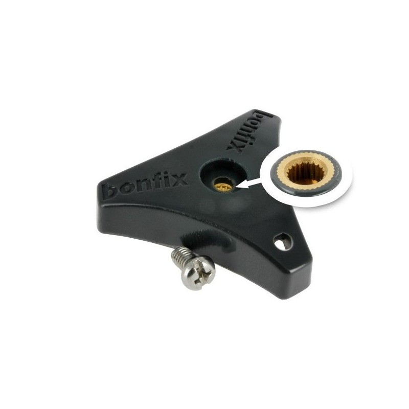BONFIX Kunststof knop met messing insert+schroef 71606-71607