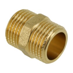 BONFIX Draad messing dubbele nippel 1" bu.dr.
