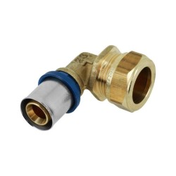 BONFIX Alu-pers knie verloopkoppeling 20 x 22 mm knel