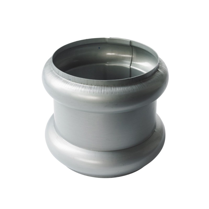 RHEINZINK prePATINA blue-grey dubbele overschuifwrong Ø80 mm