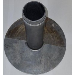 loden plakplaat model OU Ø70 mm 300 mm naadloos gegoten