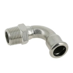 BONFIX M-press RVS-water bocht 90° 1/2" bu.dr. x 15 mm