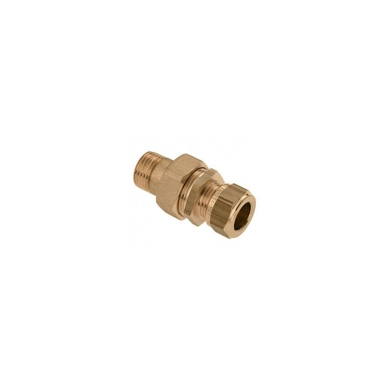 BONFIX Knel messing radiatorkoppeling recht 1/2" bu.dr. x 15 mm 