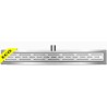 Xellanz Eco douchegoot met muurflens en rooster 60 x 7 cm RVS