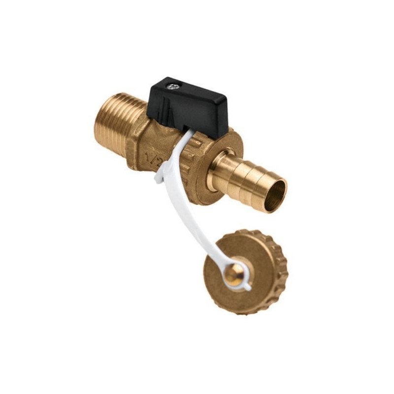 BONFIX Kogel vul- en aftapkraan 1/2" zwarte knop