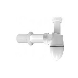 Nicoll Easyphon bekersifon 1-1/4" x 32mm muurbuis rozet - wit