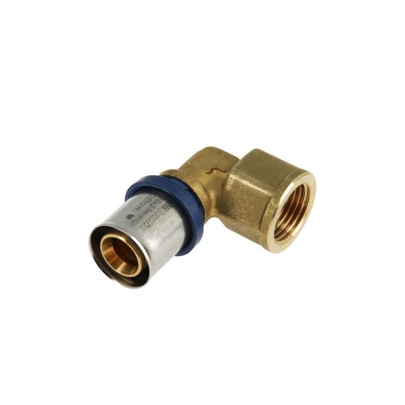 BONFIX Alu-pers kniekoppeling 1/2" bi.dr. x 20 mm