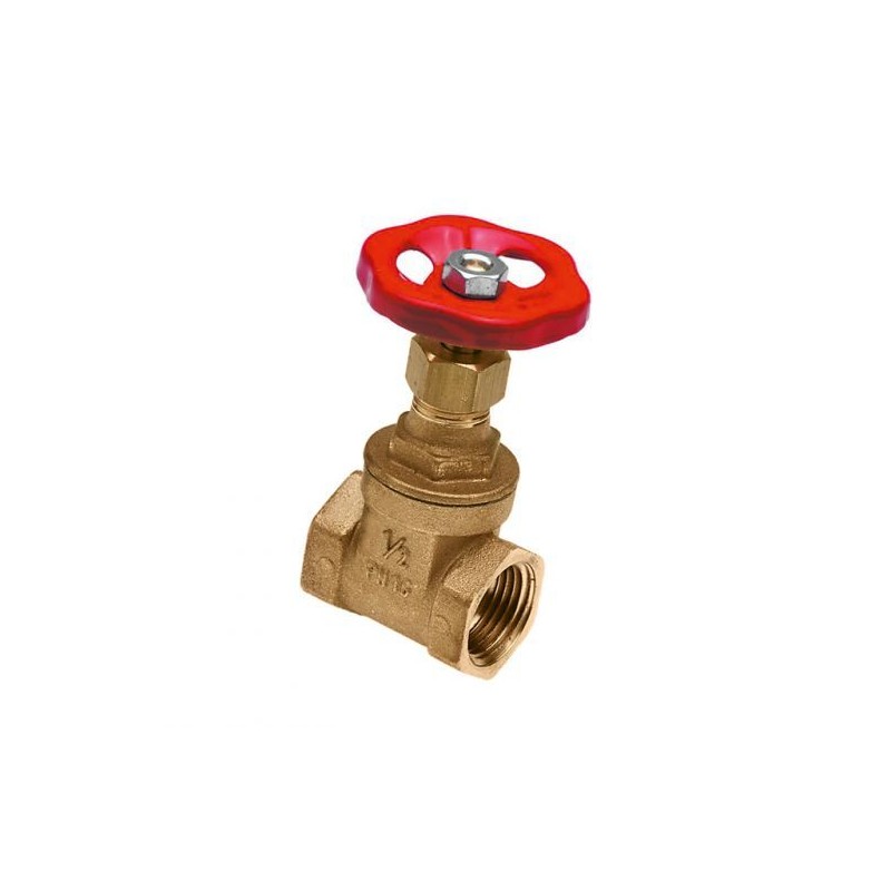 BONFIX Schuifafsluiter 2x 5/4" binnendraad + rood handwiel
