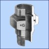 zwart malleable 3-delige koppeling nr.341 bi.dr. x bt.dr. 1"