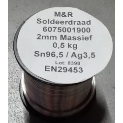 Tin/Zilver soldeer-draad 2 mm 500gr