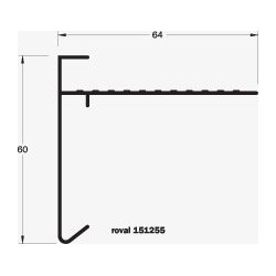 Roval aluminium daktrim 60 x 64 mm