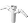 Mcalpine T-stuk 1-1/2" x 40 mm - 2x tule