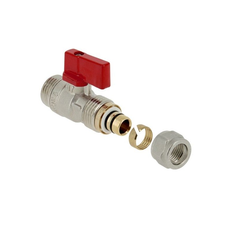 BONFIX Kogelkraan 1/2" x 16 mm knel t.b.v. collector rood