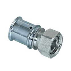 MultiTubo Persfitting metaal vertind 2-delig 25 x 1" bi.dr.