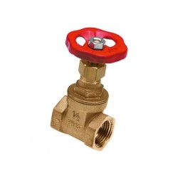 BONFIX Schuifafsluiter 2x 1" binnendraad + rood handwiel