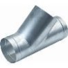 verzinkt geperst T-stuk 160x160  45gr