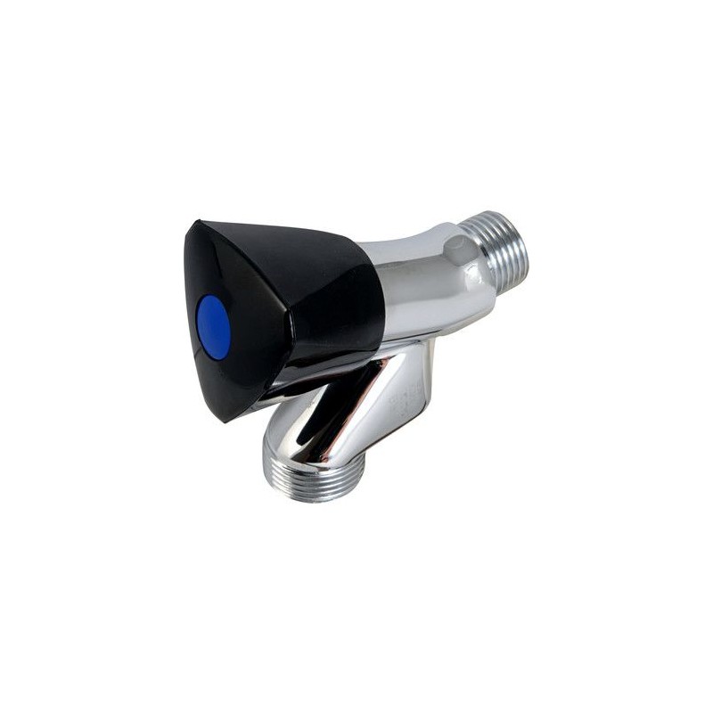 BPE wasmachinekraan 1/2" x 3/4" - keerklep - zwarte knop - kiwa